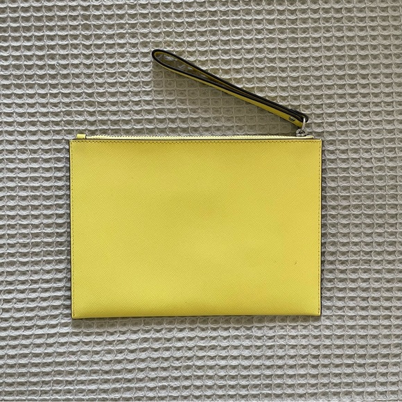 Michael Kors Studded Bright Yellow Wristlet - Picture 2 of 4